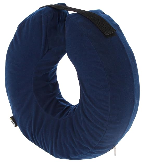 KERBL Pet Maxi 80834 - Albornoz Hinchable para Perros (Circunferencia del Cuello 18-30 cm), Color Azul