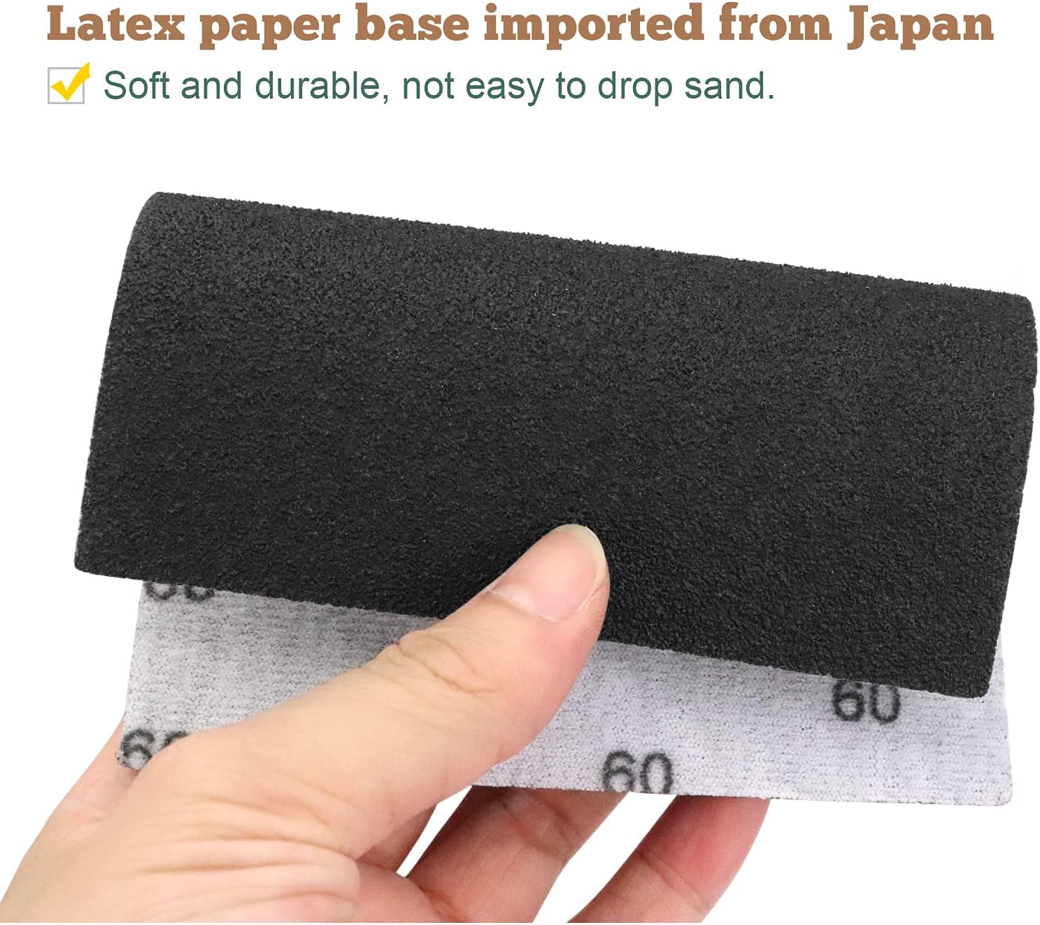 1/4 Sheet Sandpaper for Palm Sander Assorted 60/80/120/180/240/320/400/600/800/1000 Grit 50PCS Hook & Loop 5.5" x 4.5" Silicon Carbide Sanding Sheets for Wet/Dry Automotive Polishing Woodworking - - 