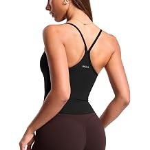 INGIA Deep V Neck Tank Top with Built-in Bra