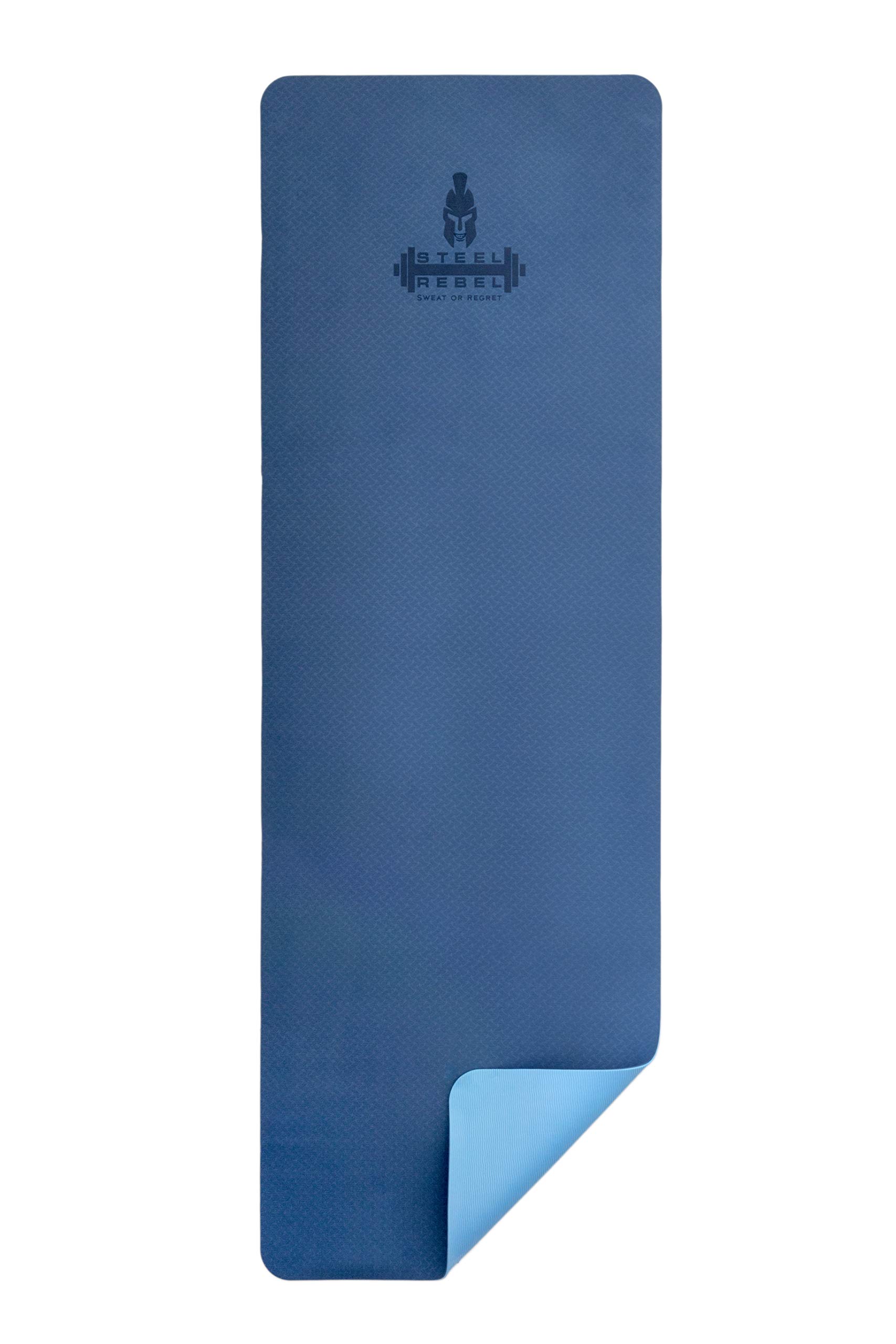 Tapis de yoga en TPE antidérapant antidérapant antidérapant - Respectueux de l'environnement - Adapté pour la peau - Fitness, Pilates & Home Training - 183 x 61 x 0,6 cm