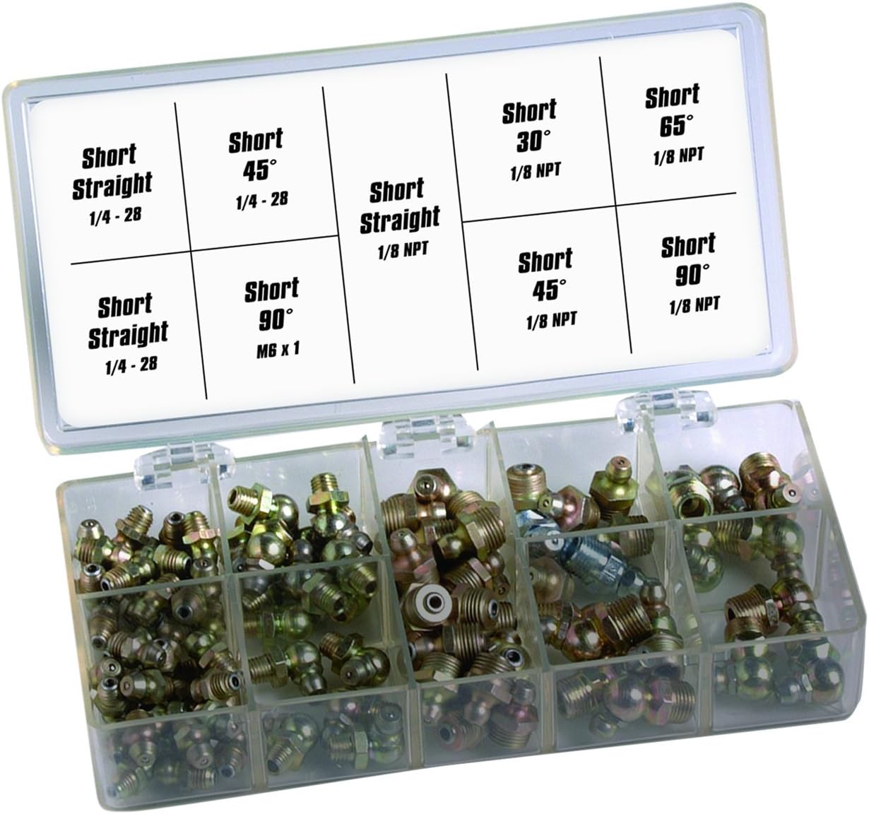 LubriMatic 11-953 Deluxe Grease Fitting Assortment - 100 Piece