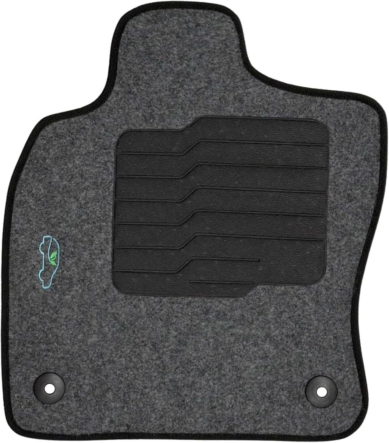 ecoMats Carpet Floor Mats Custom Fit for 2019 to 2026 Volkswagen Jetta, with Driver Non-Slip Heel Pad and Safety Locks, Front and Rear Set, Gray