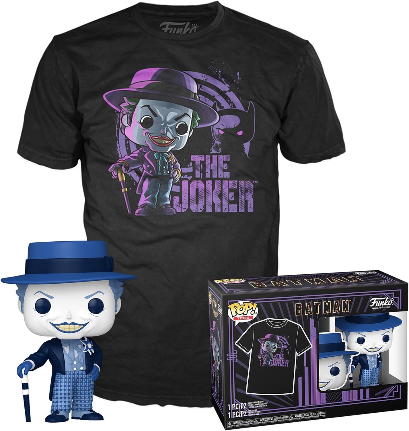 Funko Pop! &Tee: Batman (1989) - The Joker- XS
