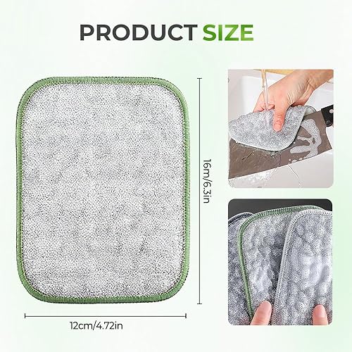 Miniatura 5 de Trapos multiusos de alambre para lavar platos en húmedo y seco, almohadillas de metal reutilizables 2026, paños de esponja, toallas limpias, paño de