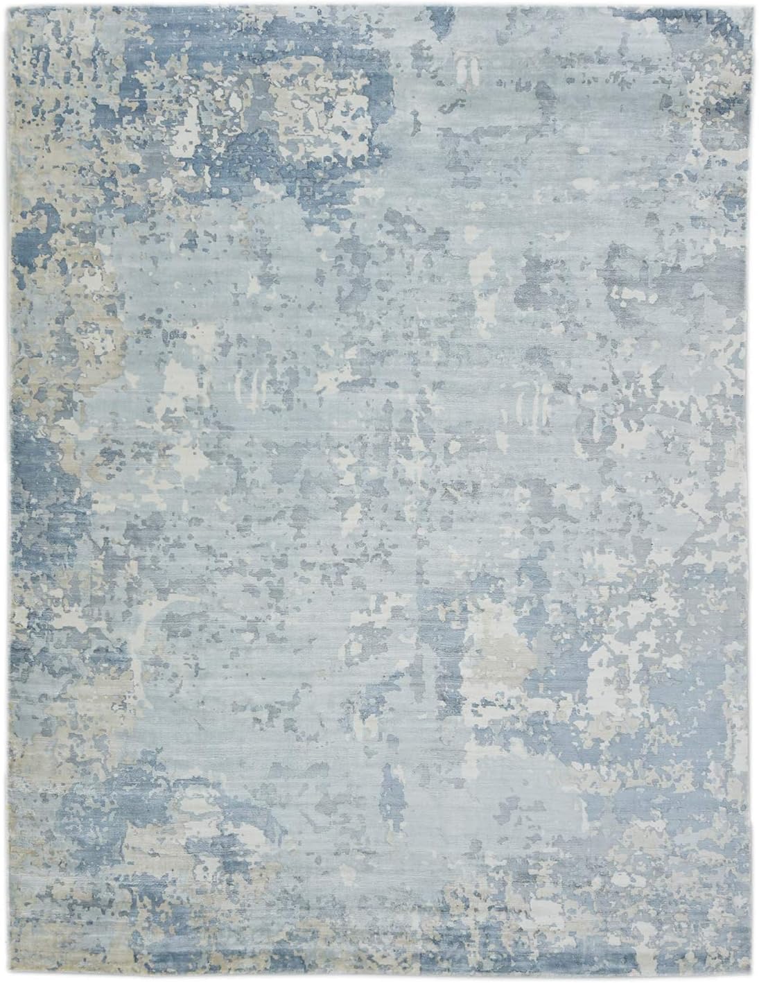 Solo Rugs Abella Modern Handmade Area Rug, 9' x 12', Blue