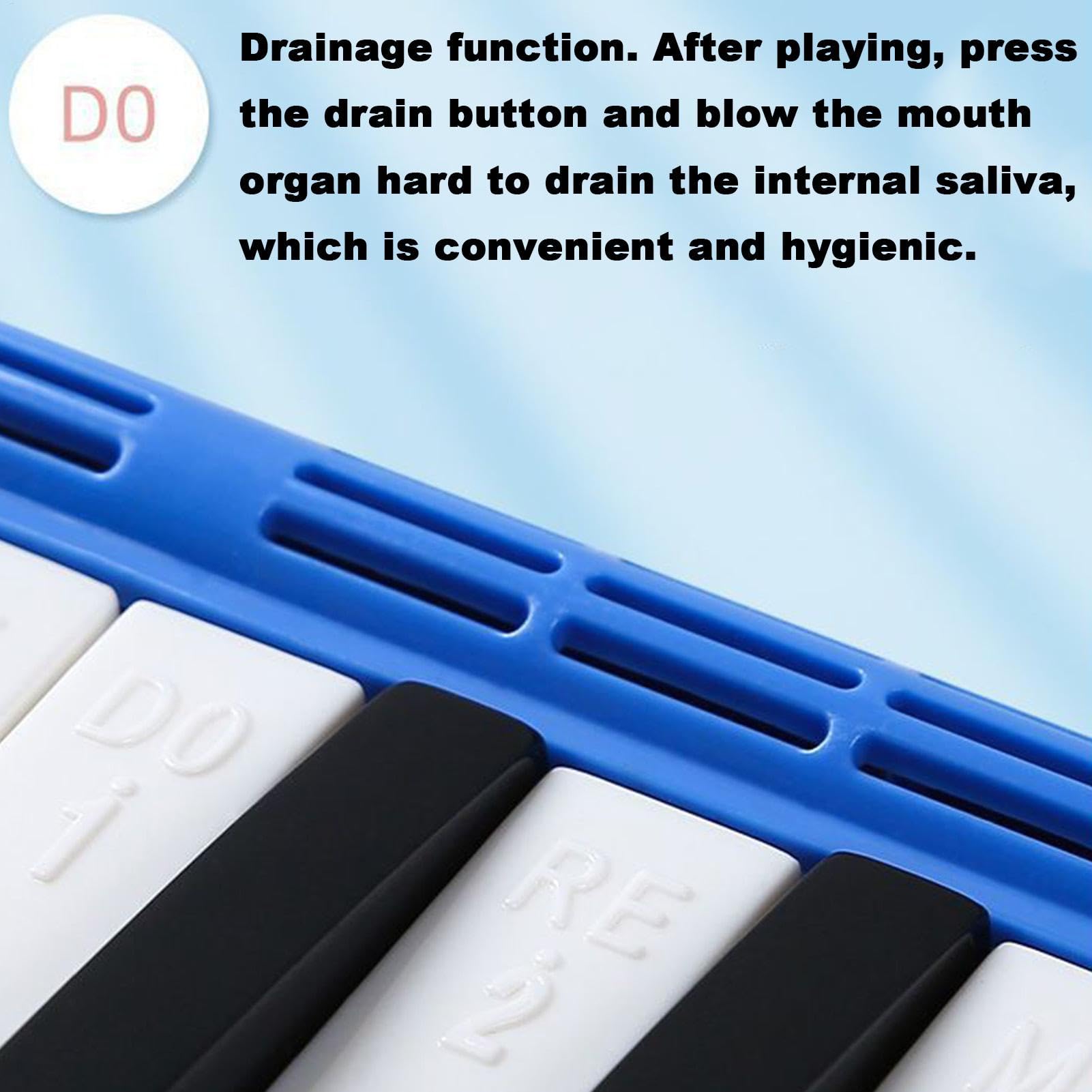Generic - Melodica a 32 tasti - Strumento di conversazione sicura, melodica per, melodica a bocca stabile per principianti - Blu