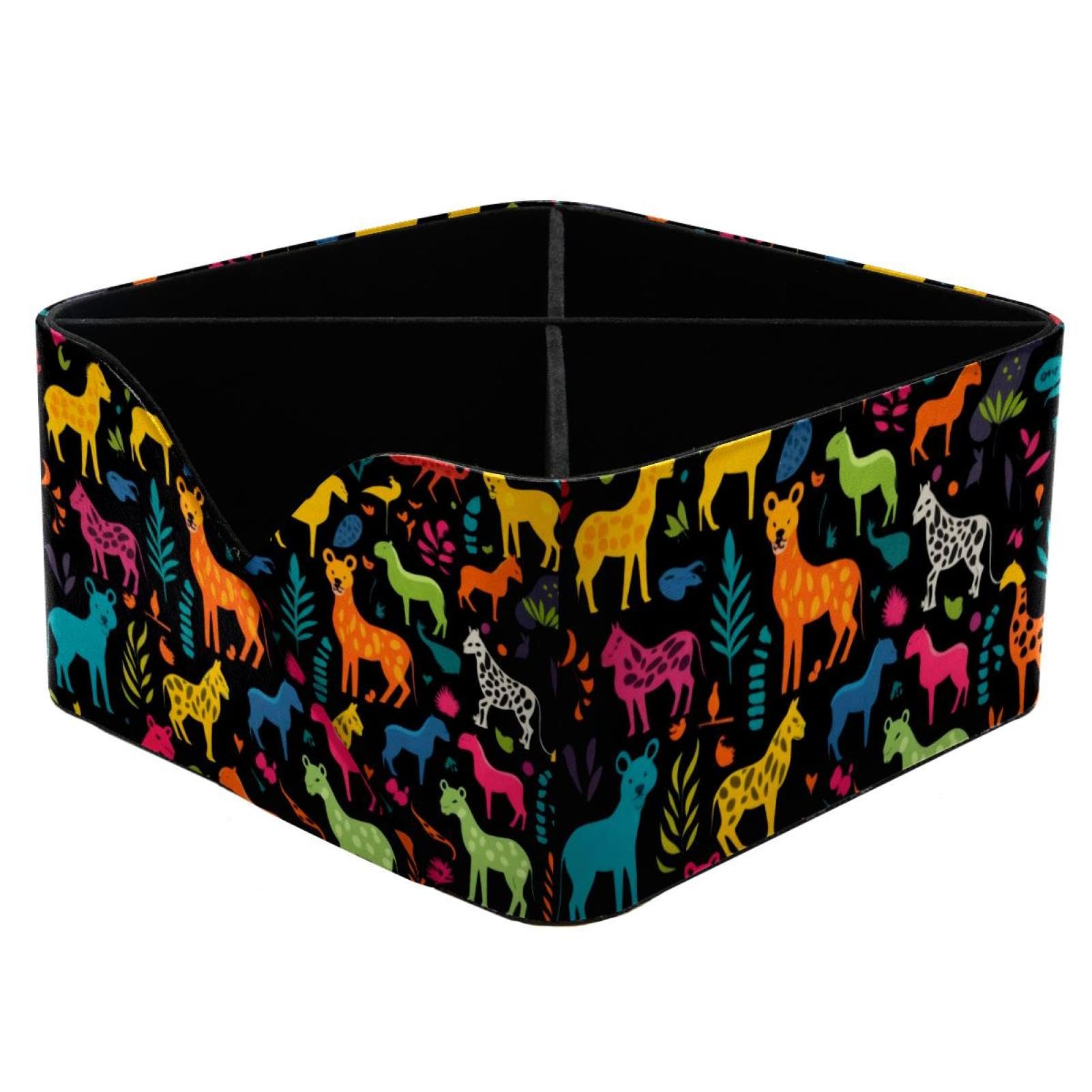 Organiseur de bureau silhouette animal noir pour papeterie enfant et maquillage