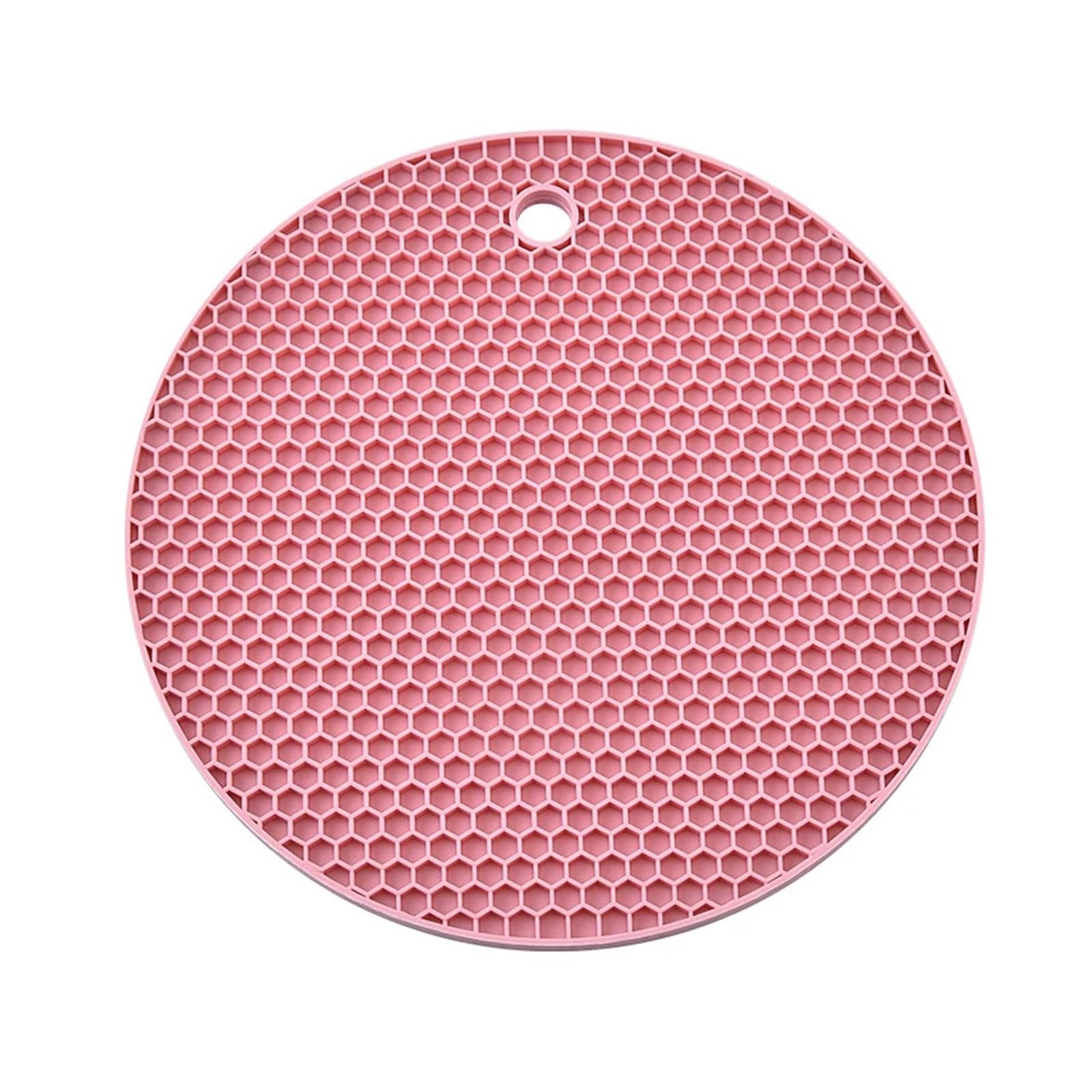 6pcs Non-slip Heat Resistant Silicone Placemat Coaster Table Trivet Mat Potholder For Kitchen For Kitche(Pink)