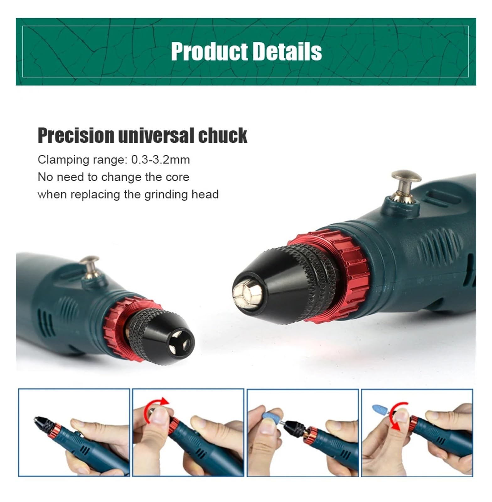 Mini perceuse électrique 12V 24W, outils électriques, perceuse, meuleuse, ensemble d'accessoires de meulage, perceuse à main 2000-18000 tr/min(Set 2-20PCS)