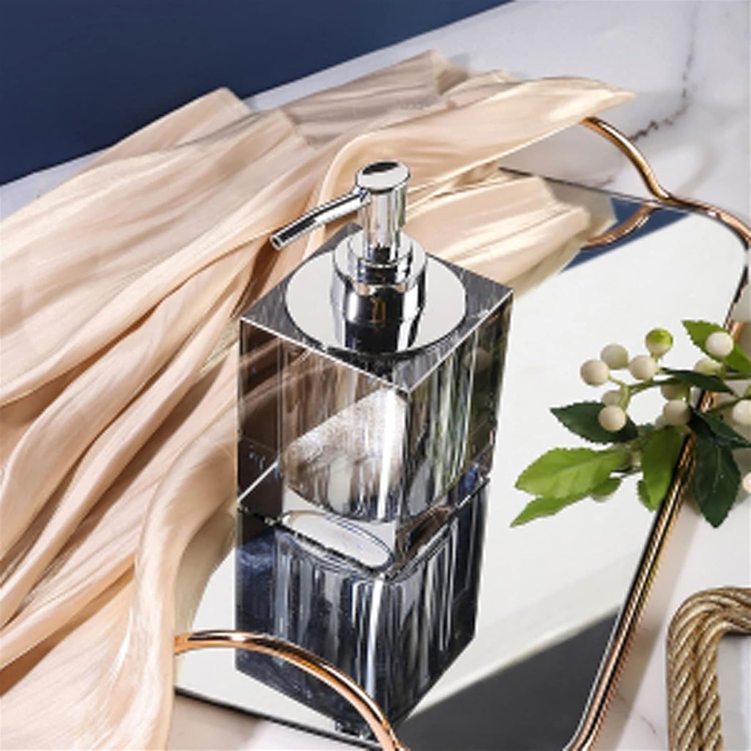 High-end Crystal Soap Dispenser,Shampoo, Hand Soap, Press Countertop Lotion Splitter Bottle for Home Hotel Bathroom Soap dispensers