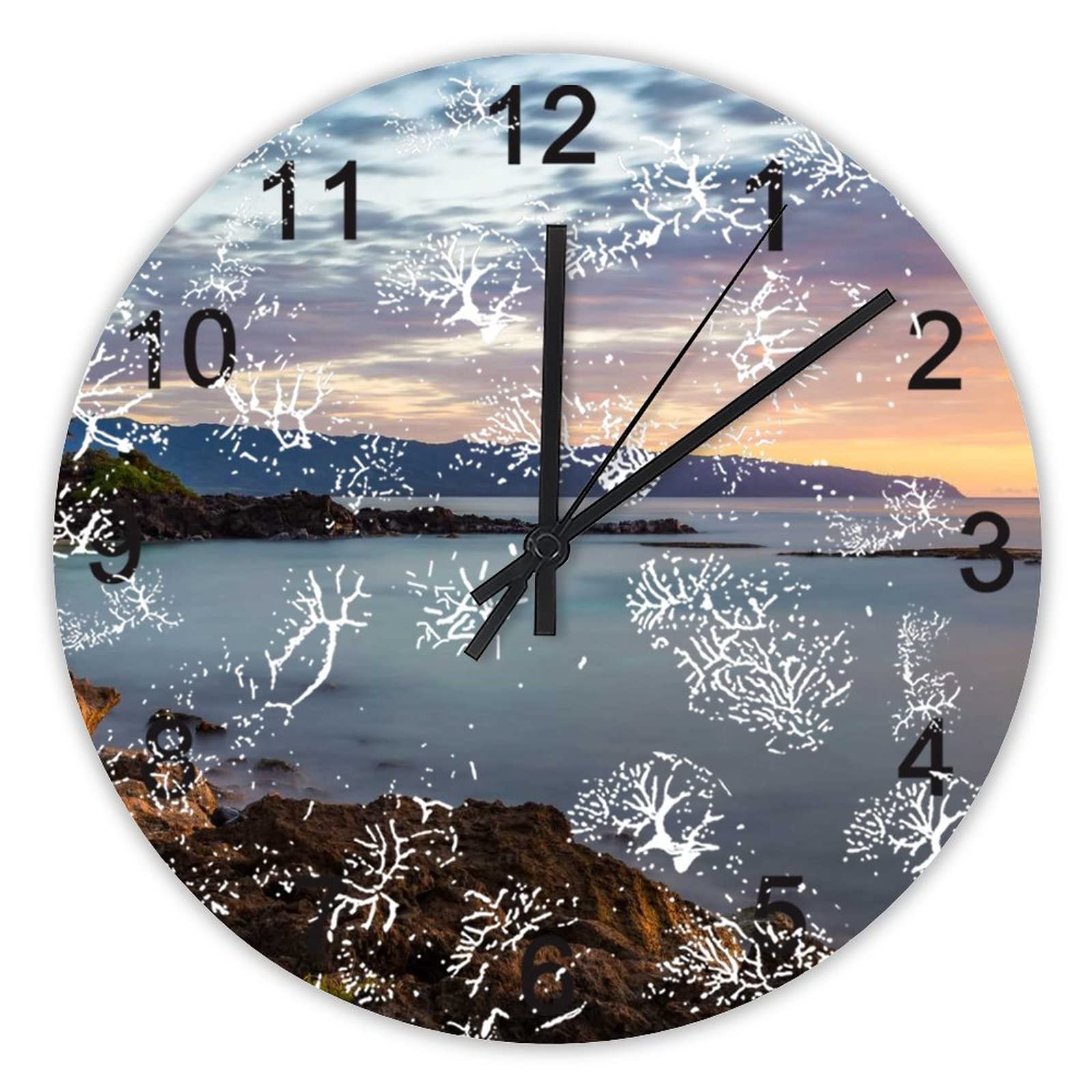Horloge murale silencieuse à piles 40,6 cm décoration de la maison cuisine bureau moderne