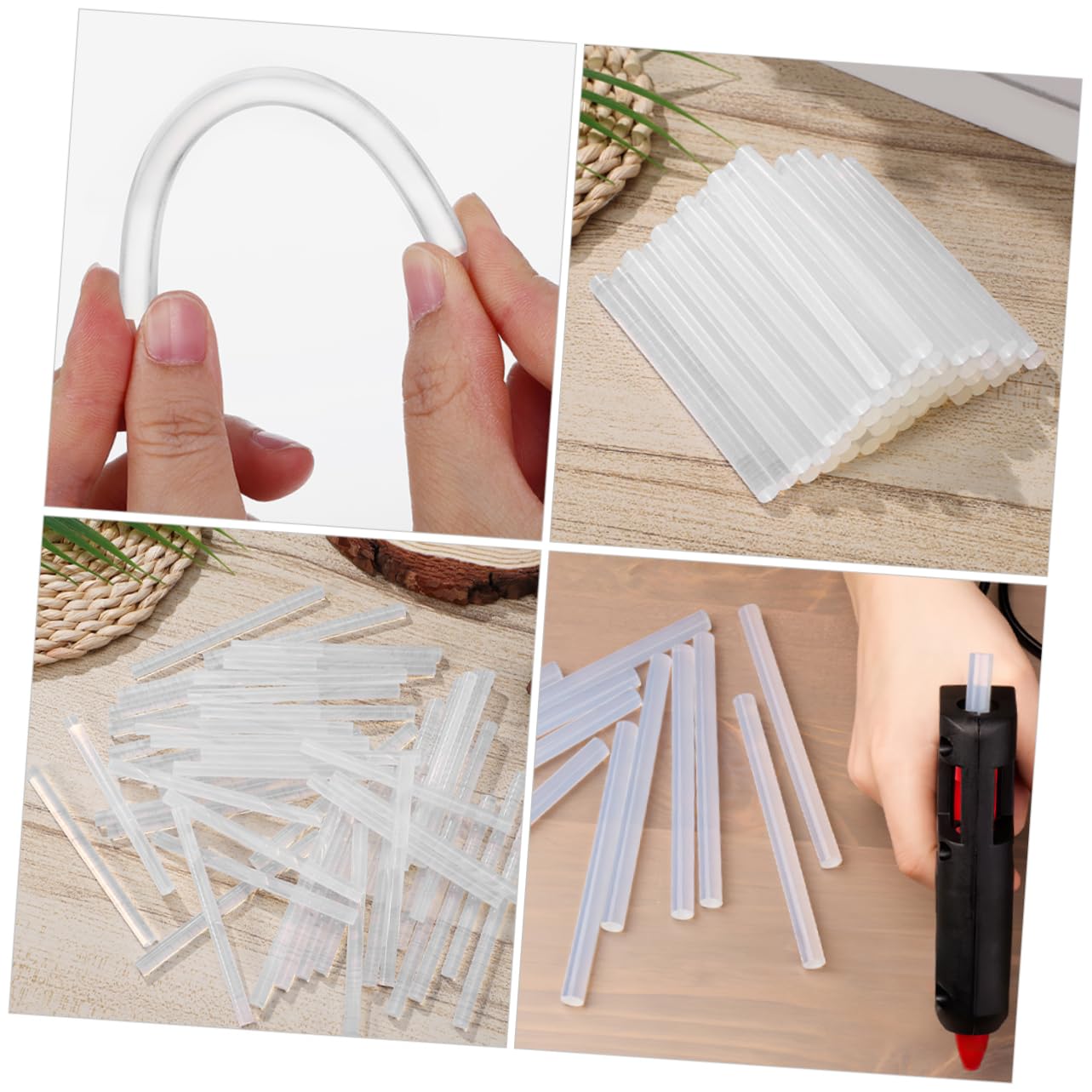 Bâton de Colle Thermofusible Blanc, Lot de 100 Pièces pour Bricolage