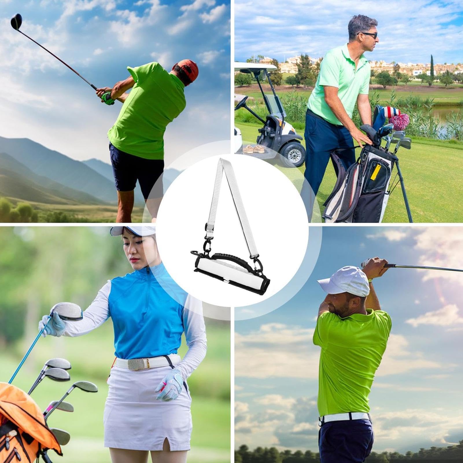 Sacca da golf, borsa per mazze da golf - Borsa da golf portatile | Borse da viaggio da golf portatili, pelle resistente all'usura, trasporta 3-6 mazze, borsa da golf di grande capacità