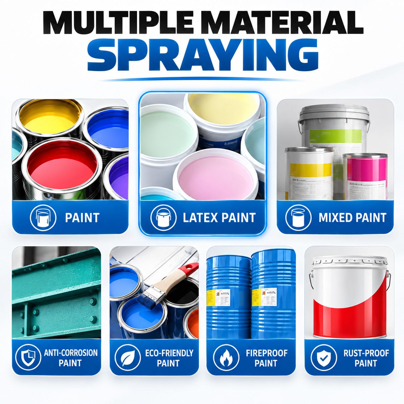 Máquina de Pintura Portátil, Potencia de 750w, 6 Velocidades Ajustables