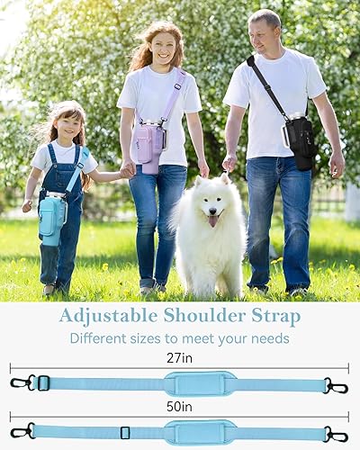 Miniatura 4 de VOFANK Bolsa para botella de agua con bolsillo para teléfono Stanley de 40 onzas con correa ajustable y mosquetón, bolsa de neopreno para botella de