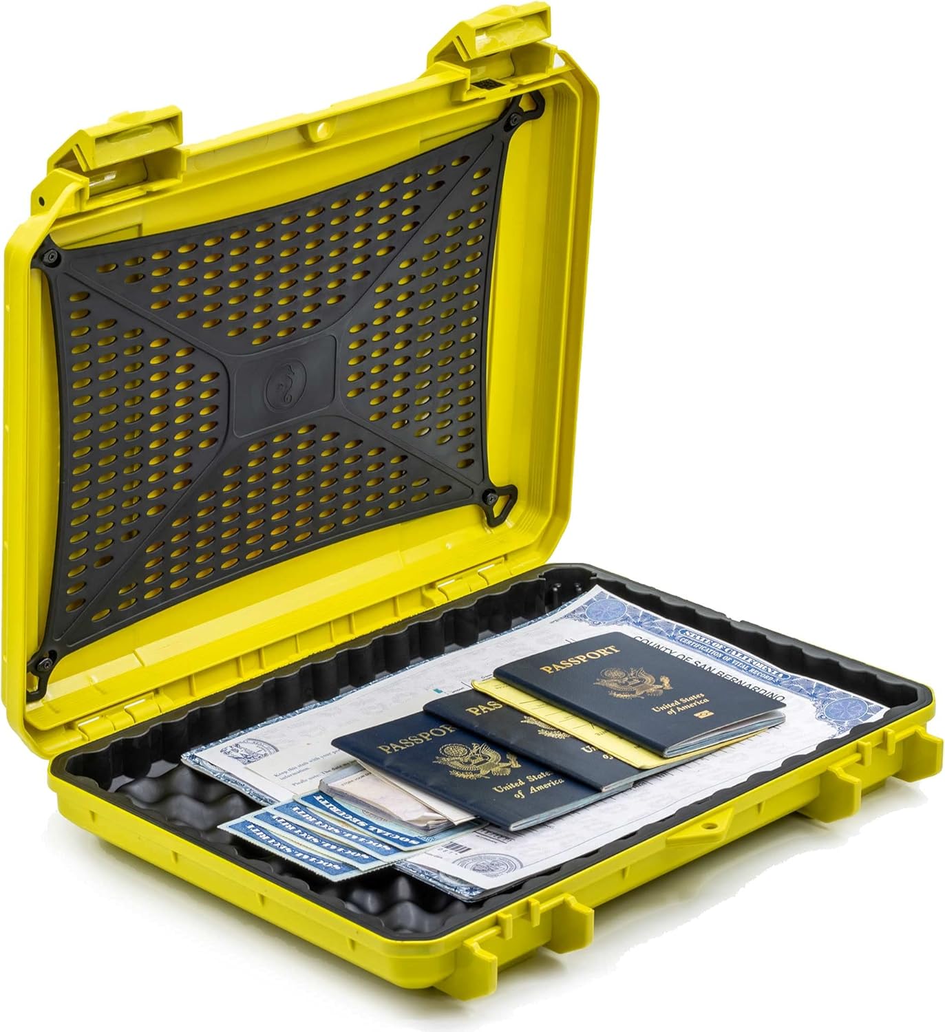 Evergreen 85 Document Discrete Locking Storage Protective Case - Ideal for Harsh Environments, Flooding, Boating, Smoke Proof, Travel Safe/Mil Spec/Waterproof/USA Made - for Documents (Blue)