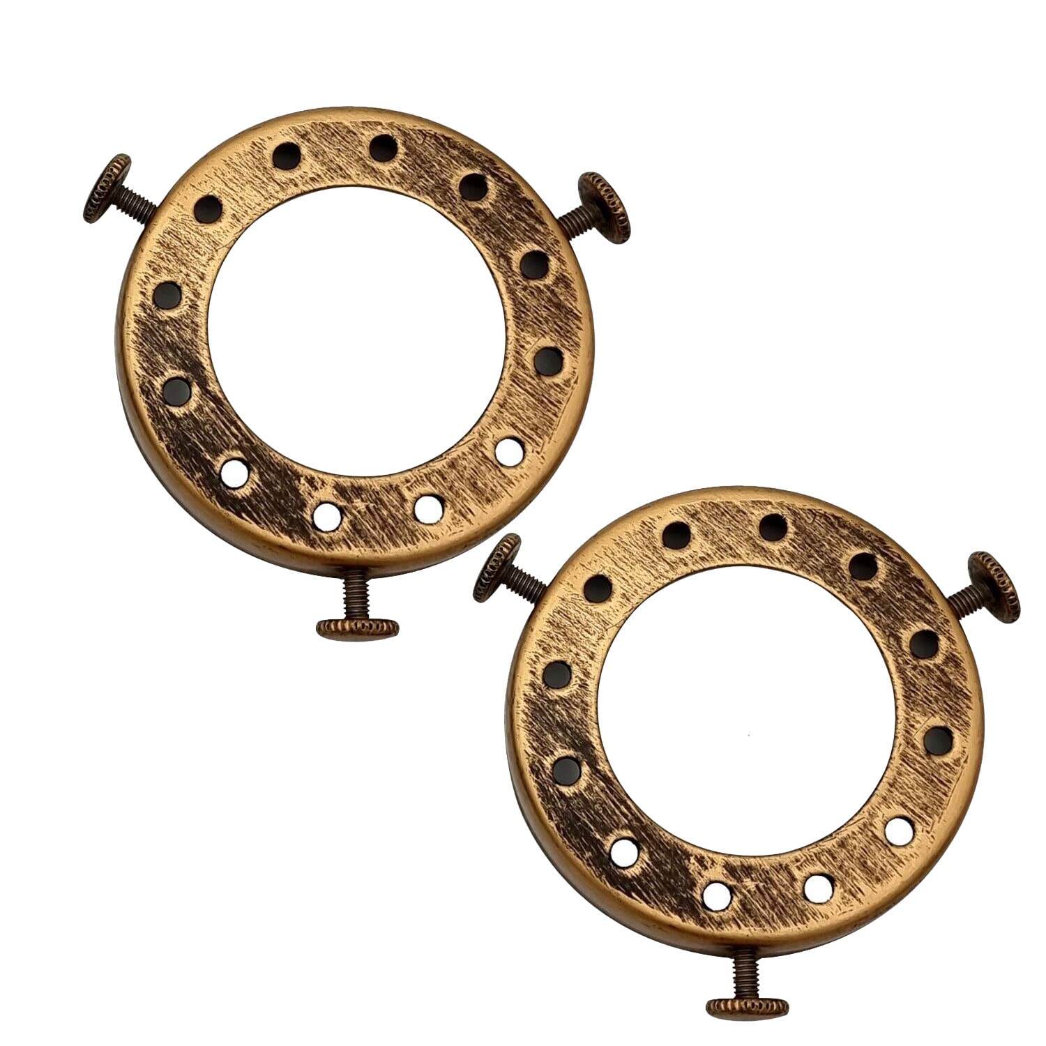 LEDSone 2 Pcs UNO Type Lamp Shade Holder 50mm Fitter Adapter Ring for Pendant Lights, Screw-On Lamp Holder Converter for Ceiling & Wall Lamps