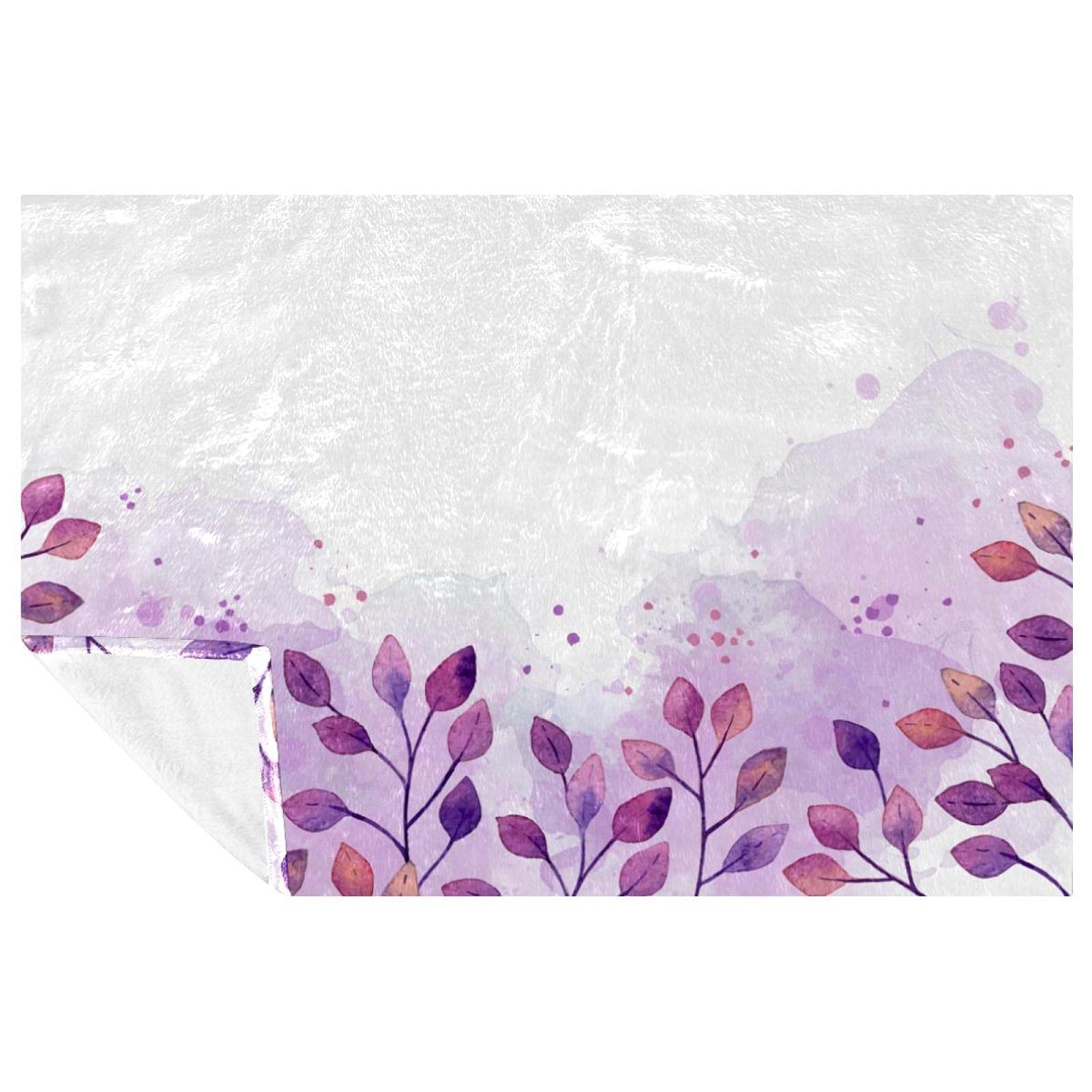 Couverture chaude violette 150x100 cm fini les frissons sur votre canapé