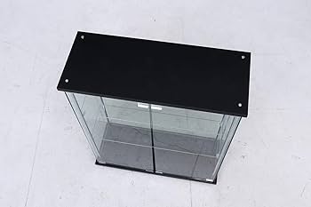 Amazon｜99486 ガラスディスプレイケース3段 ワイド BK 全体：幅