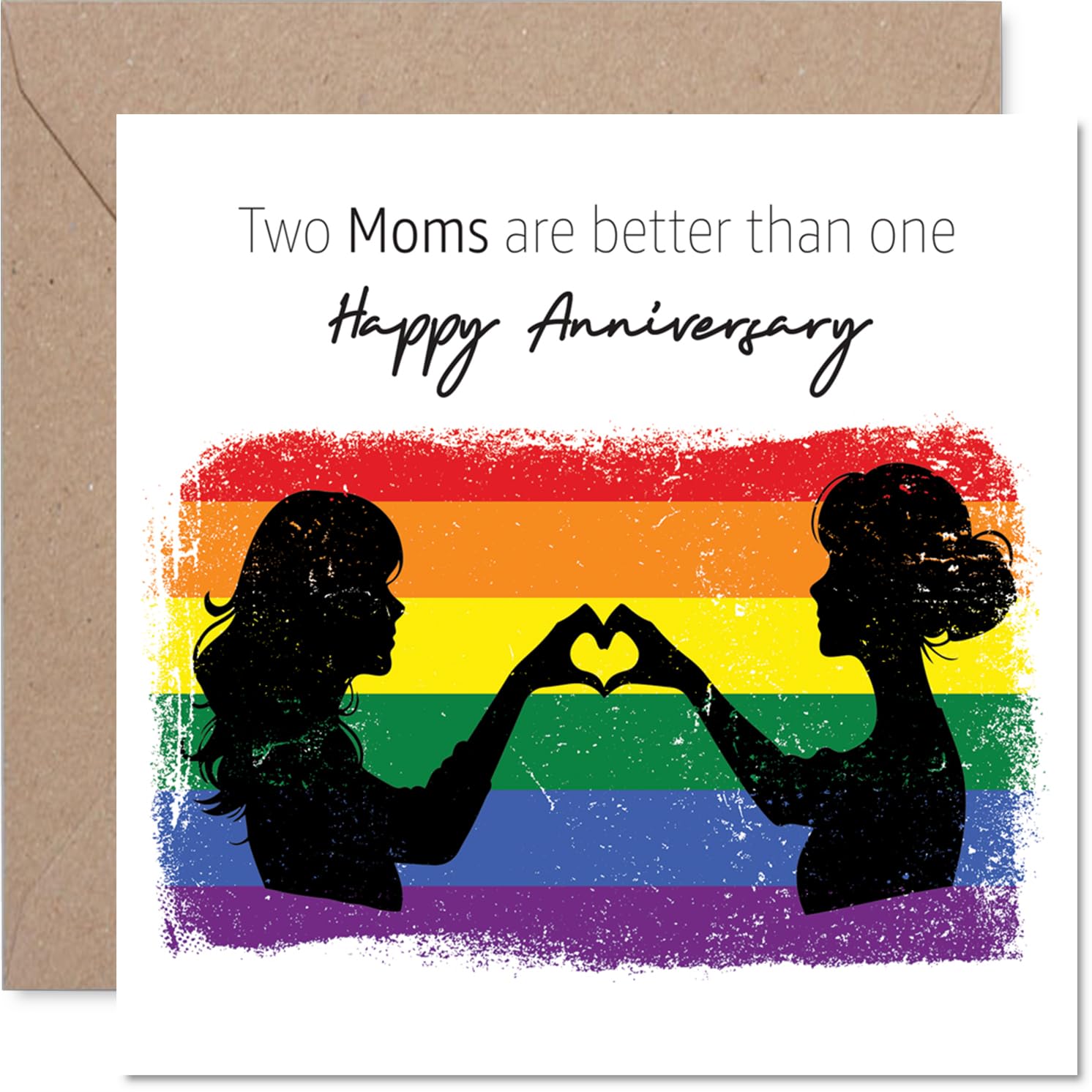 Cute LGBT Anniversary Card - Better Than One - Romantic Happy Anniversary Card for LGBTQ Women, 145mm Sweet I Love You Anniversaries Greeting Cards