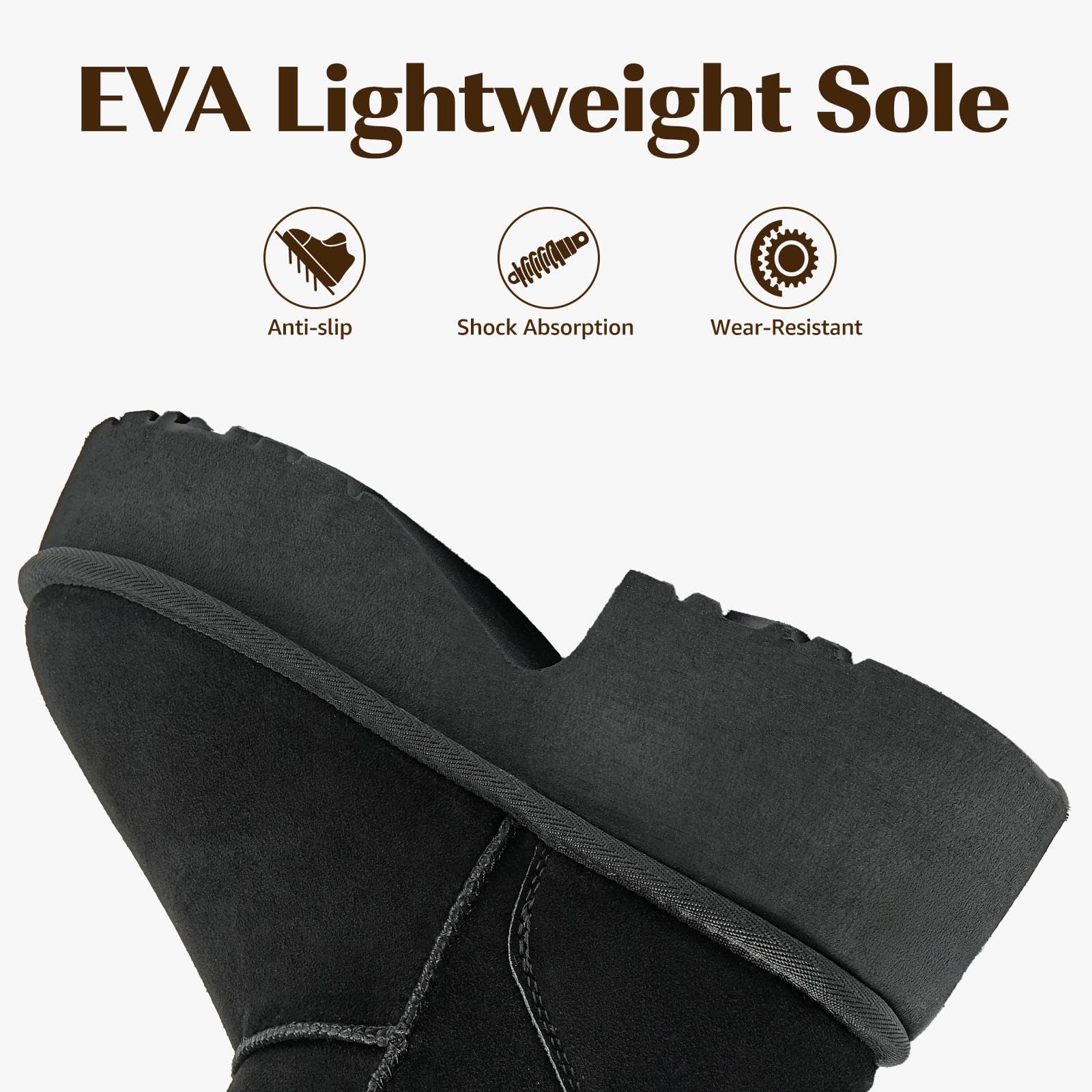 Mishansha Stivali Donna Invernali Boots Scarpe da Neve Calda Antiscivolo Taglia 36-42 EU