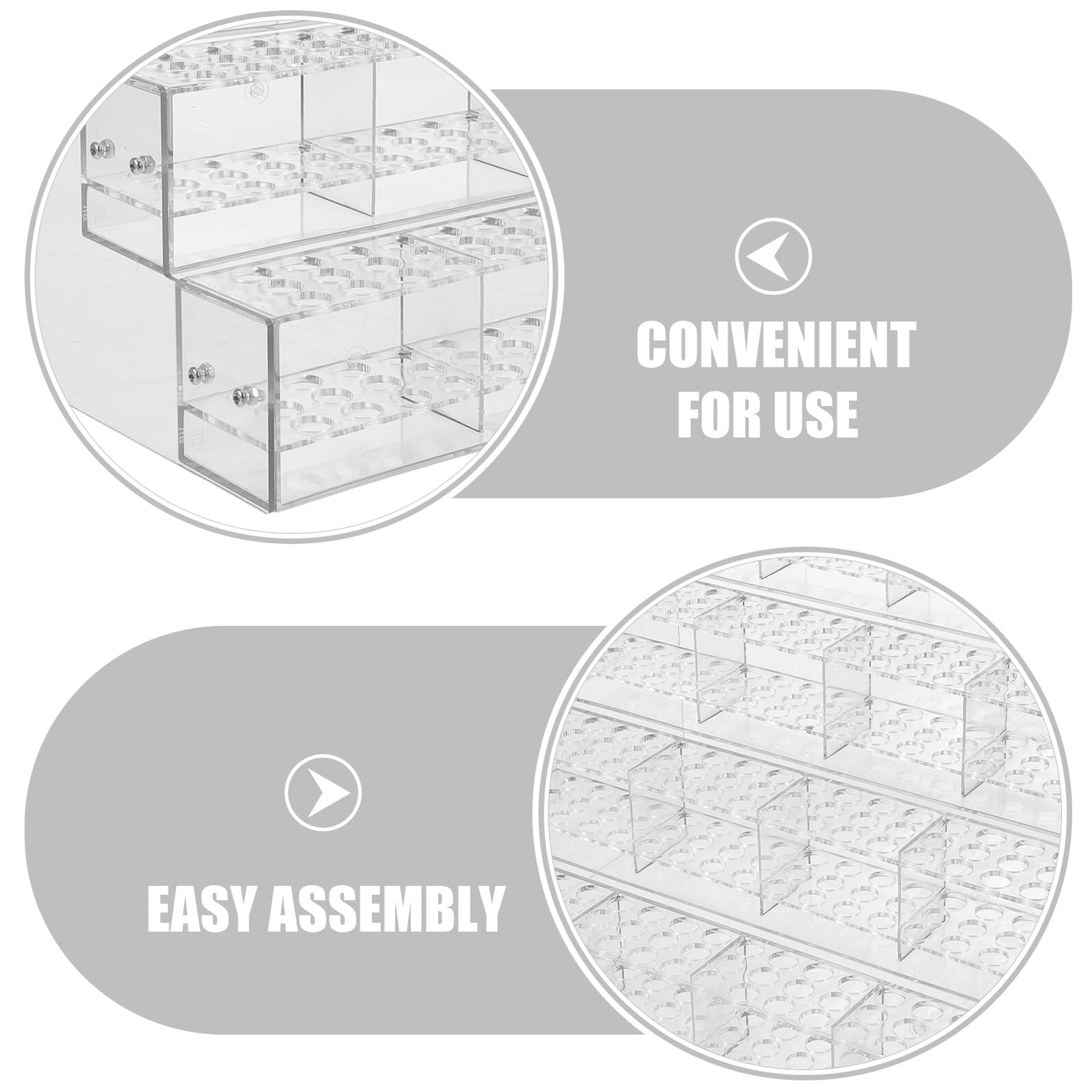 Organizer per Penne a 4 Livelli in Pet Trasparente 192 Scomparti, Design a Gradini Versatile per Scrivania Scolastica e Ufficio, Visibilità Chiara