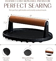 Vista 2 de Bellemain Prensa para parrilla (padre) (7" redonda)