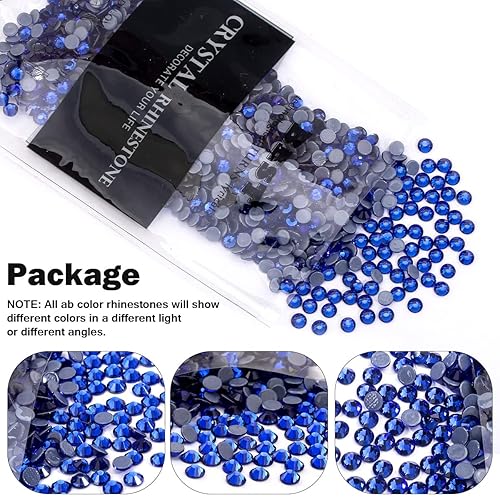 Miniatura 4 de Hotfix - Diamantes de imitación redondos de cristal con parte trasera plana para manualidades, ropa, zapatos, bolsa, decoración de bricolaje,