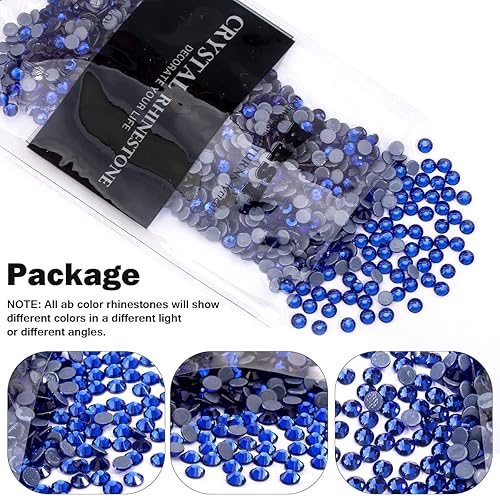 Miniatura 4 de Hotfix - Diamantes de imitación redondos de cristal con parte trasera plana para manualidades, ropa, zapatos, bolsa, decoración de bricolaje,
