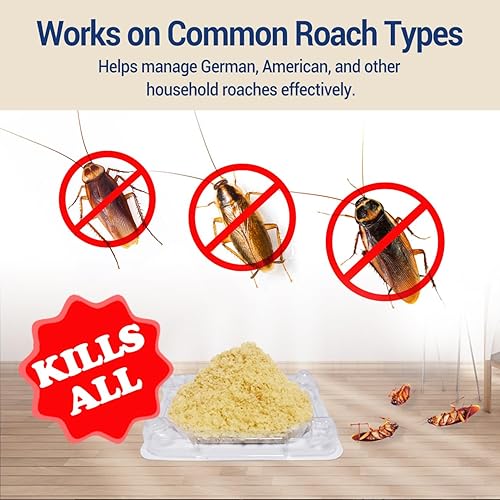 Miniatura 3 de Paquete de 30 estaciones de cebo en polvo repelente de cucarachas, estaciones de cucarachas para infestación de cucarachas en interiores con fórmula