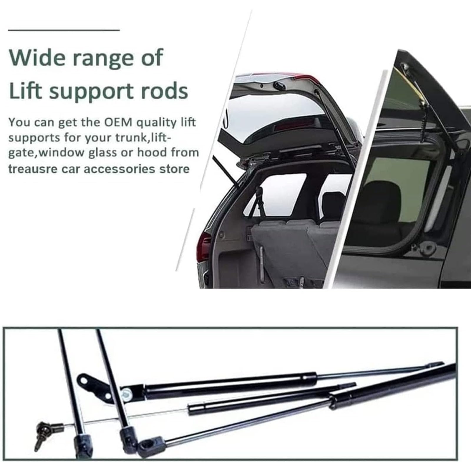 2 szt. Sprężyny gazowe tylnej klapy do Citroen C8 (EA,EB) 2002-2011 (OEM:1615080780)-63,3cm, wsporniki windy, amortyzatory, sprężyny gazowe, stal wysokiej jakości