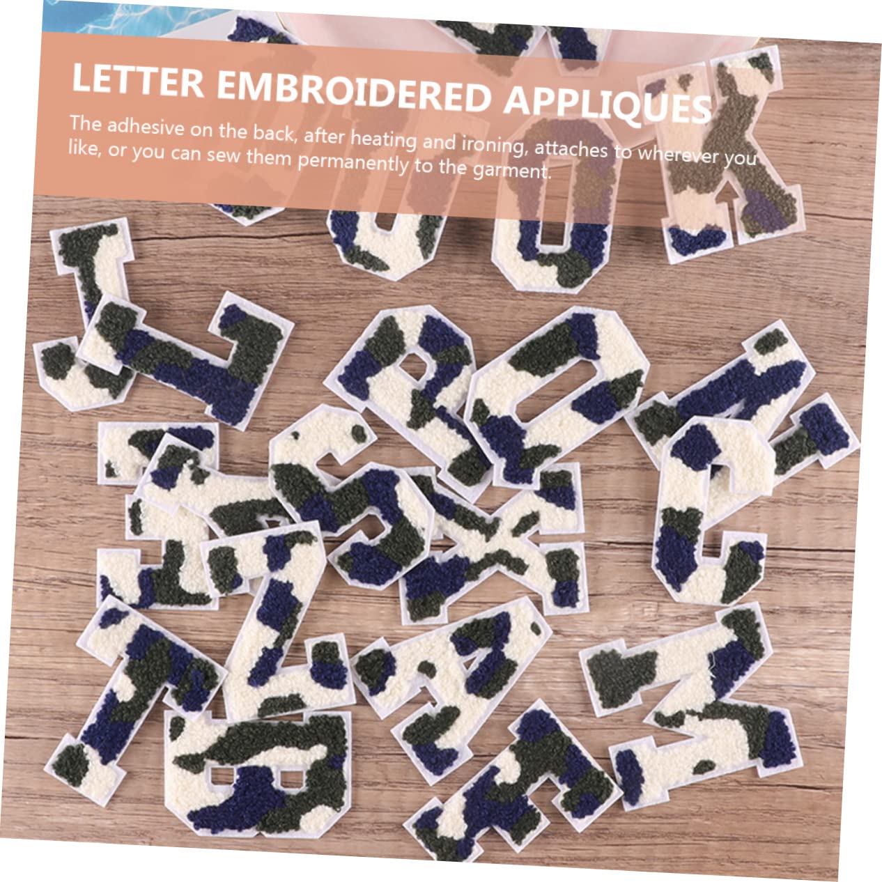DOITOOL 5 Ensembles Patches Lettres Décoratifs Appliques Thermocollantes Personnalisables Pour Vêtements Sacs Et Artisanat Pour Bricolage Et Réparations 26 Pièces * 5