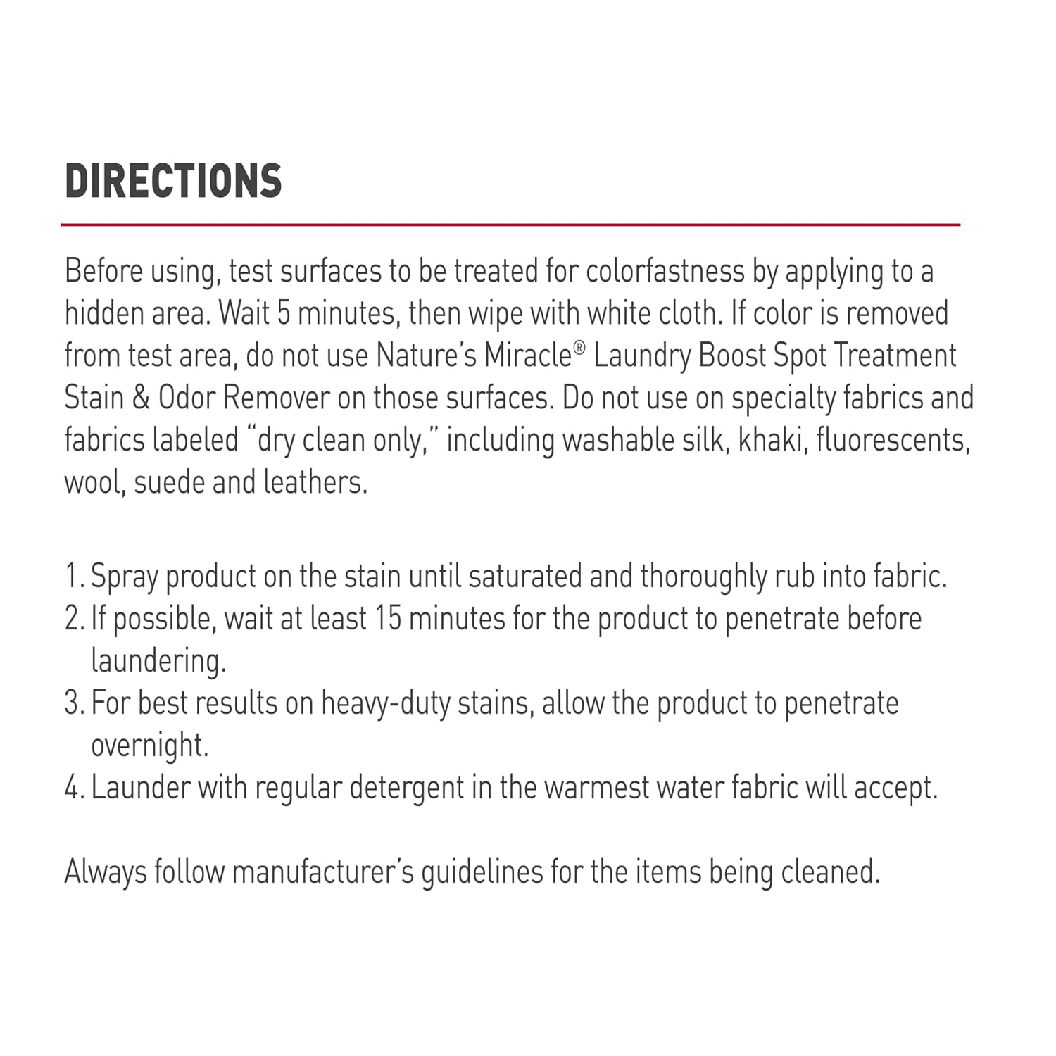 Nature's Miracle Laundry Boost Spot Treatment Stain and Odor Remover, 32 Oz., Laundry Pre-Wash Stain and Odor Remover (Pack of 2) image 4