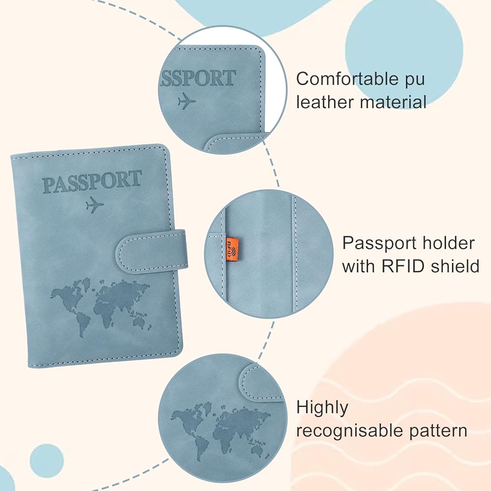 Wefaly RFID Reisepasshülle Mit Kofferanhänger - Sicher Reisen