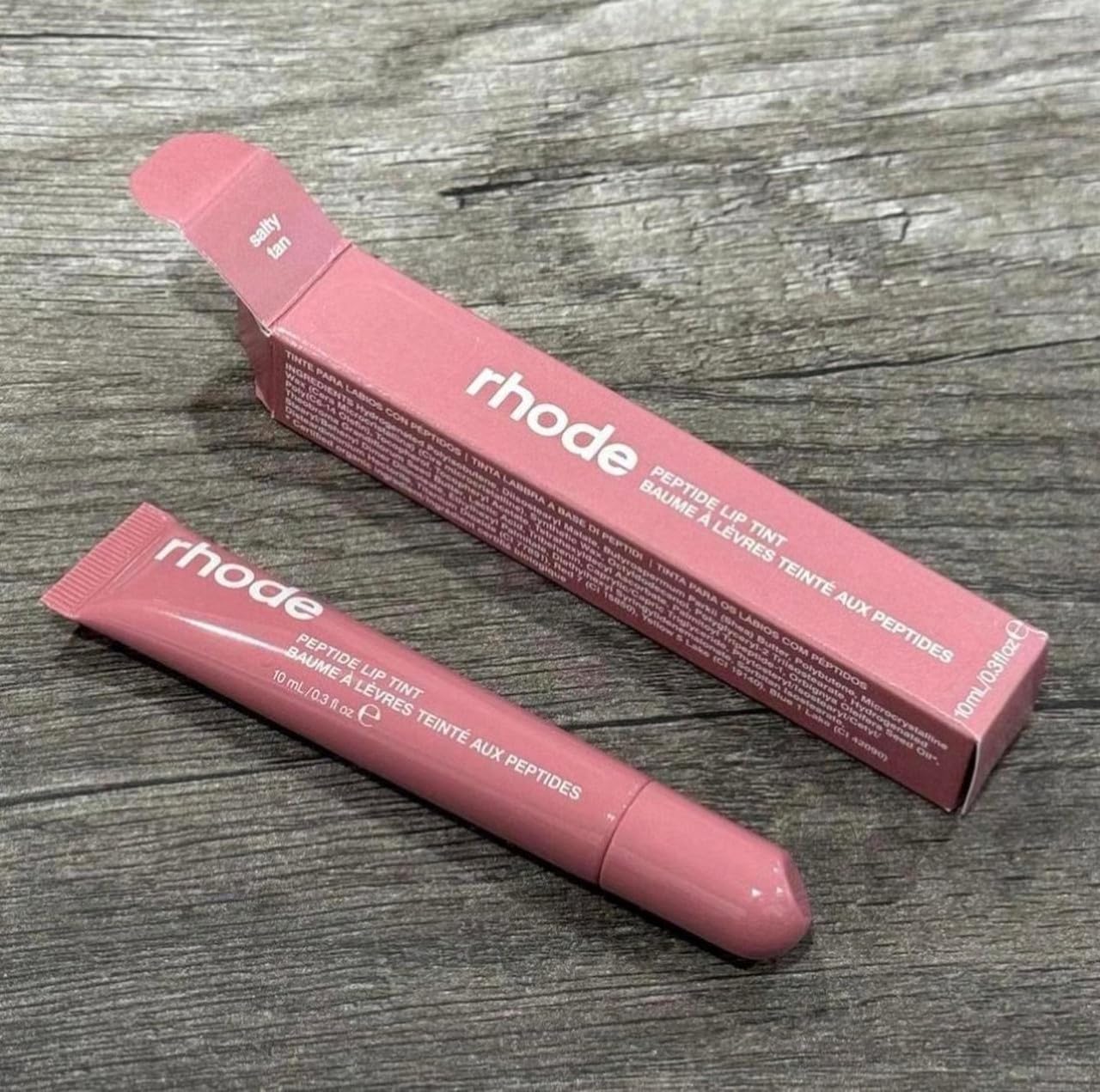 Rhode Peptide Lip Tint, Sheer Color and Hydrating Finish, .3 fl oz, 10ml Salty Tan