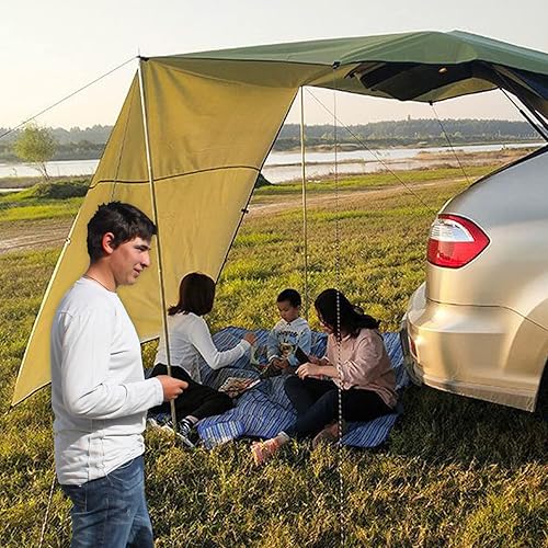 Miniatura 7 de Toldo impermeable para automóvil, toldo portátil de 9.84 x 6.56 pies, toldo portátil para vehículo, para campamento, al aire libre, SUV, verde