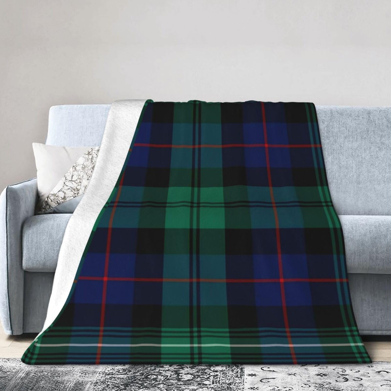 ERTDFXCV Clan Urquhart Tartan Plaid Blanket 50"x40"