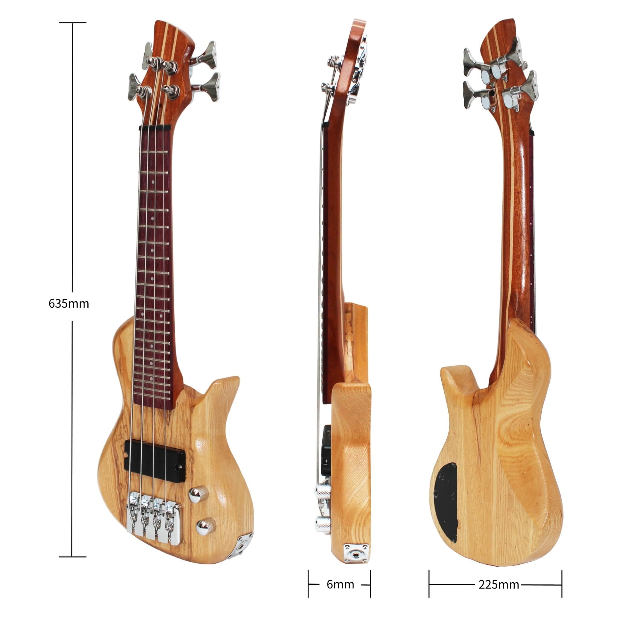 Professional Ukulele Mini-Ukulele-Bass 4-saitige Elektrische Ukulele Bass-Ukulele Mit Bünden Mit Gigbag