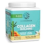 Vegan Collagen Protein Powder Plant-based | Hyaluronic Acid Minerals Biotin Soy Free Dairy Free Gluten Free NON-GMO | Vanilla 20 Servings | Collagen Building Peptides by Sunwarrior