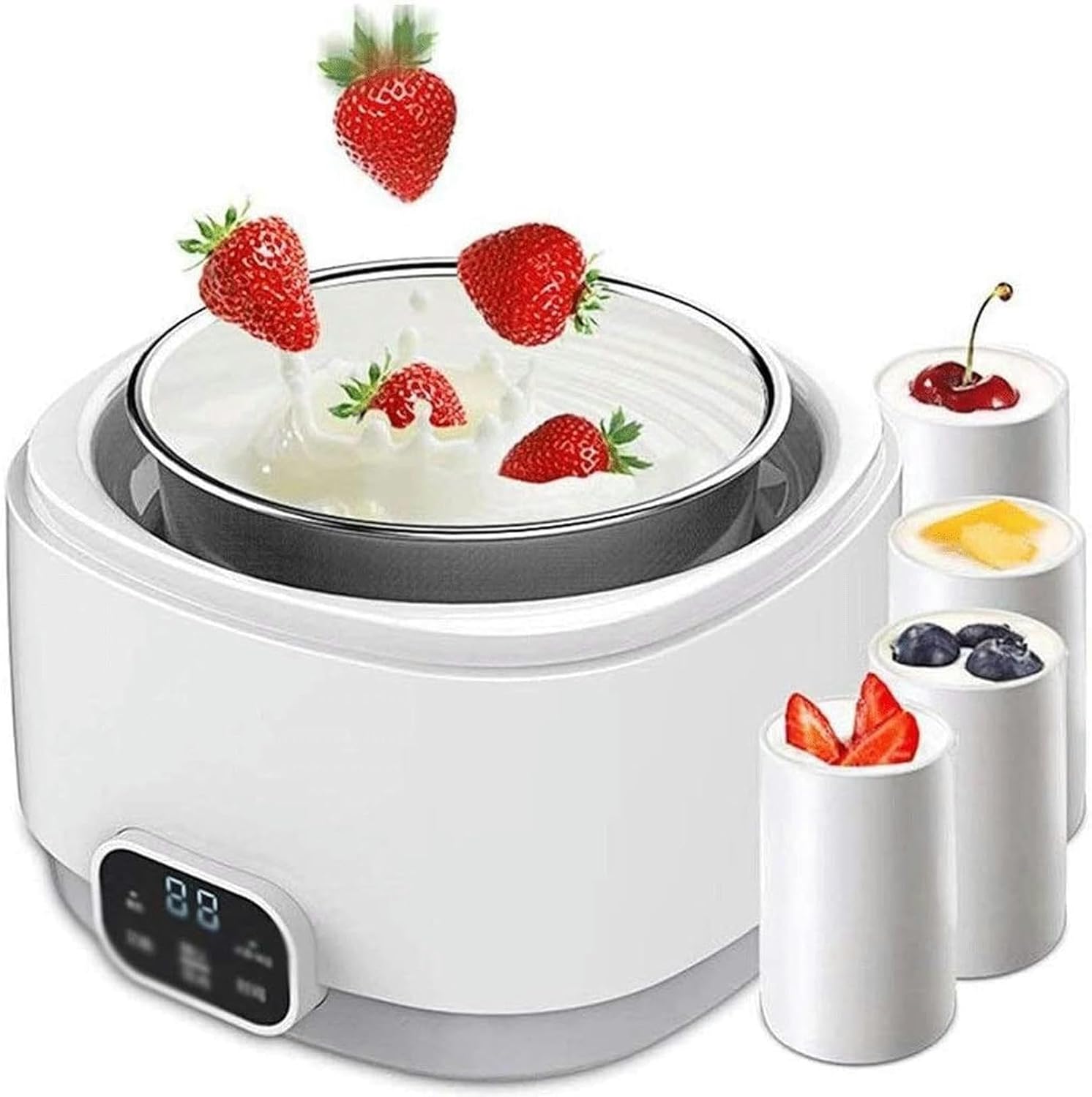 Cute Large-Capacity Household Yogurt Machine, Fully Automatic Mini Intelligent Power Off Natto Rice Wine Fermentation Machine