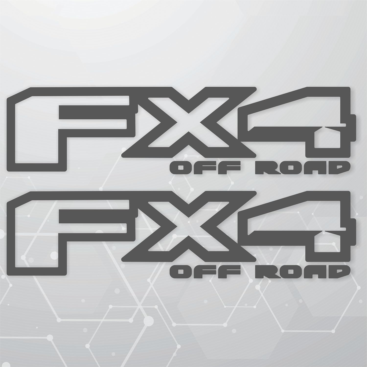FX4 Off Road Decal Replacement Sticker F150 Bedside F Truck Super Duty F250 F350 F450 (2015-2018) (Light Series (Charcoal))