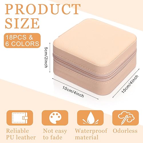 Miniatura 2 de Kigeli 18 piezas de joyería de viaje a granel cajas de regalo de dama de honor pequeña caja de joyería mini organizador de almacenamiento para