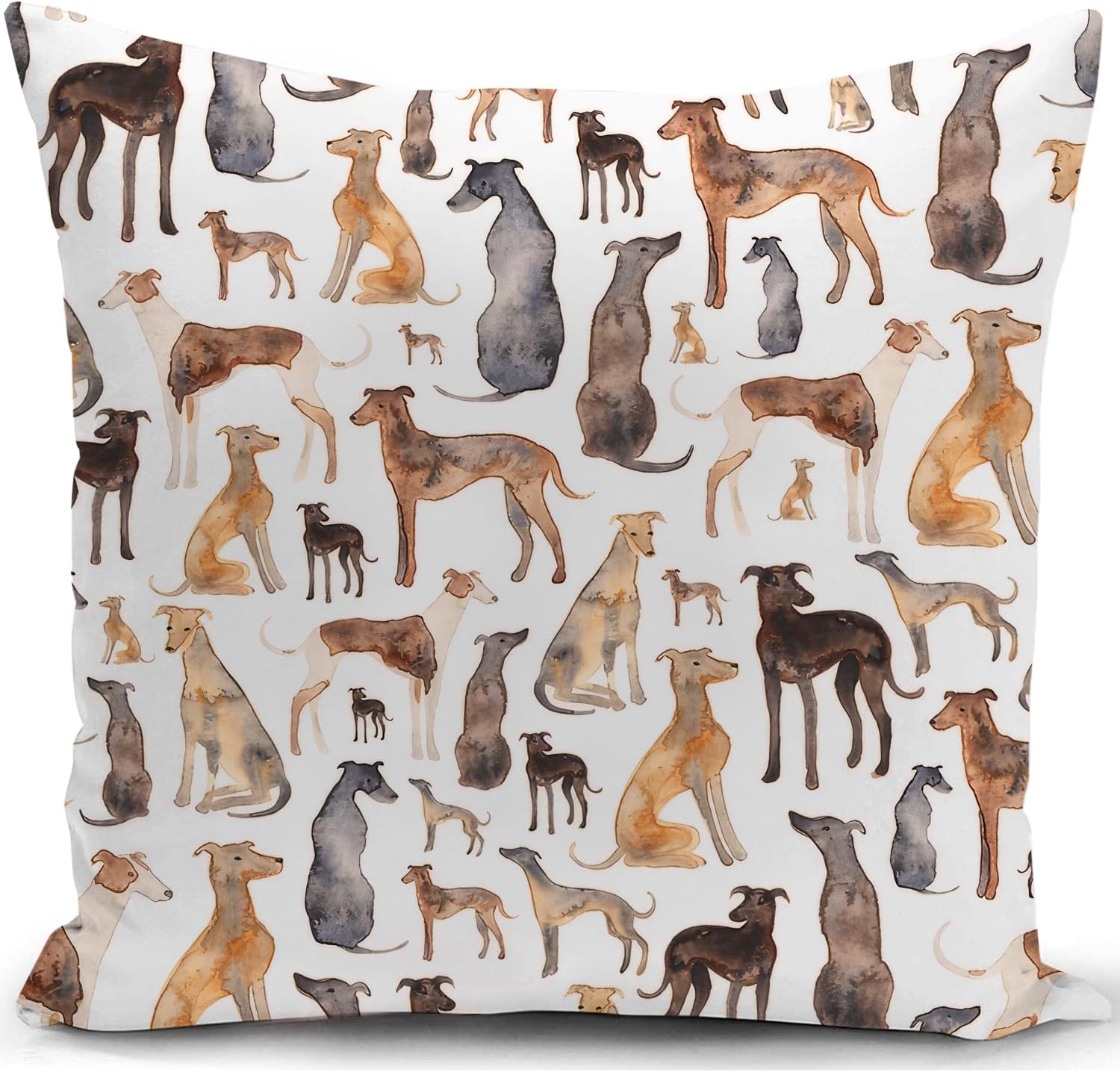 KUNQIAN Greyhounds Cushion Covers - Dogs Decorations Pillow Cover Gifts ...