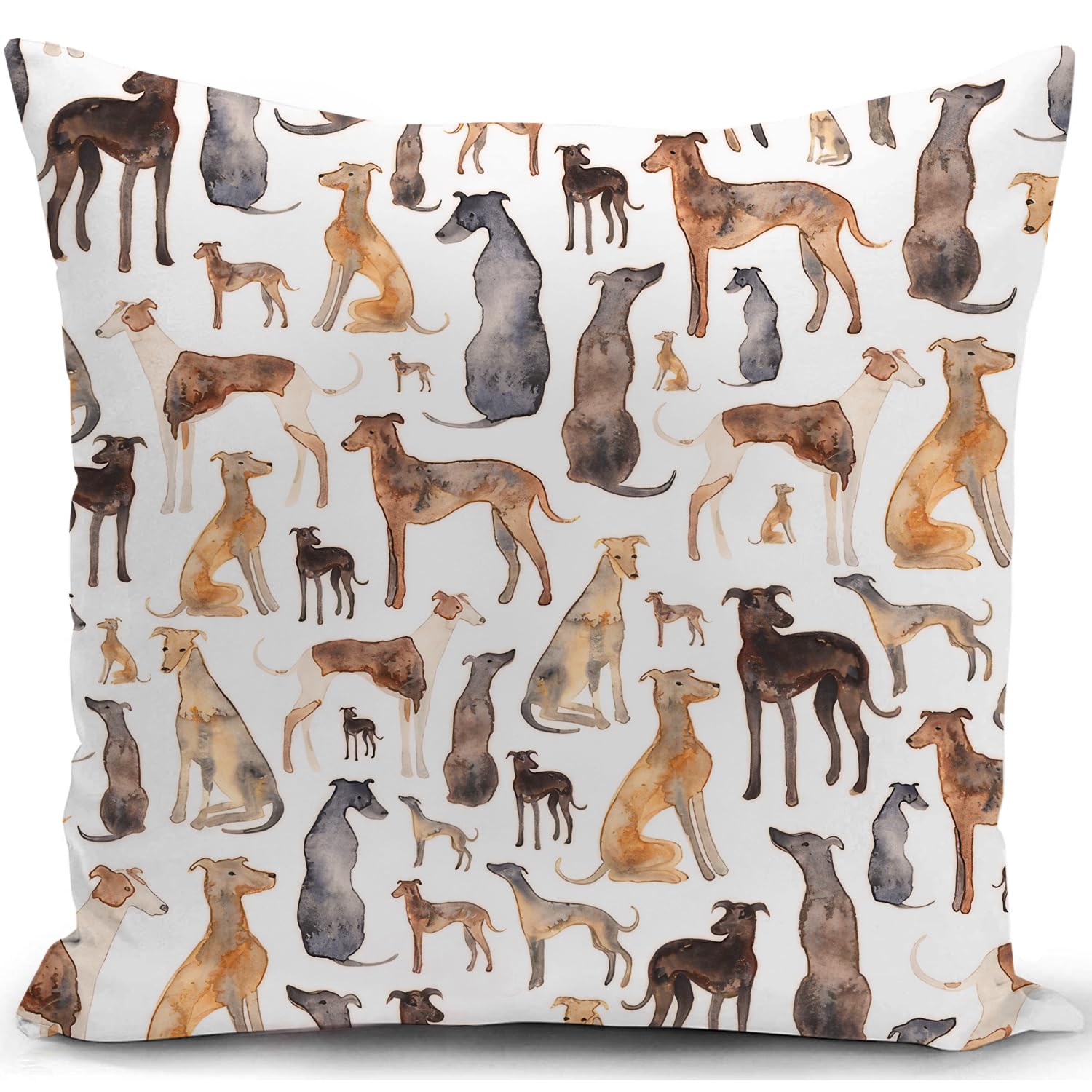 Kunqian A Greyhounds Cushion Covers - Dogs Decorations Pillow Cover Gifts For Lovers Decor Home Livingroom Couch Sof 18"X18"(45X45cm)