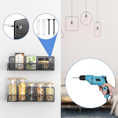 Miniatura 4 de JANE EYRE Estante magnético para especias, organizador de condimentos y especias, estante de almacenamiento para refrigerador, tarros de horno de