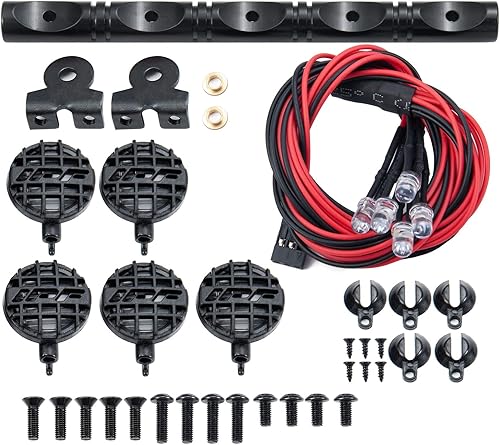 RC-Hub Barra de luces LED de techo 4 LED RC luces para 110 RC Crawler Car SCX10