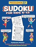 Vista 1 de Sudoku For Kids - Age 6-12 Wordoku . Numbers and Icons Sudokus - Coloring Pages . Great for beginners - Solutions inside