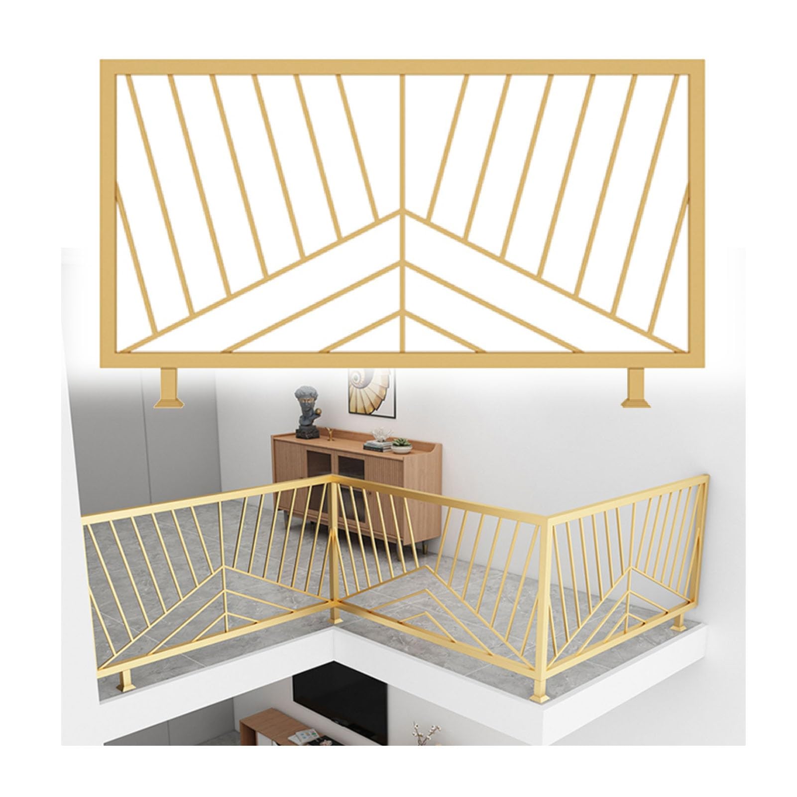 Rampes extérieures escaliers fer forgé garde-corps sécurité marches