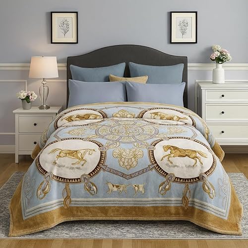 Manta pesada y cálida de felpa de forro polar de invierno, tamaño King, manta pesada de visón coreano, suave y cálida, manta de cama Raschel