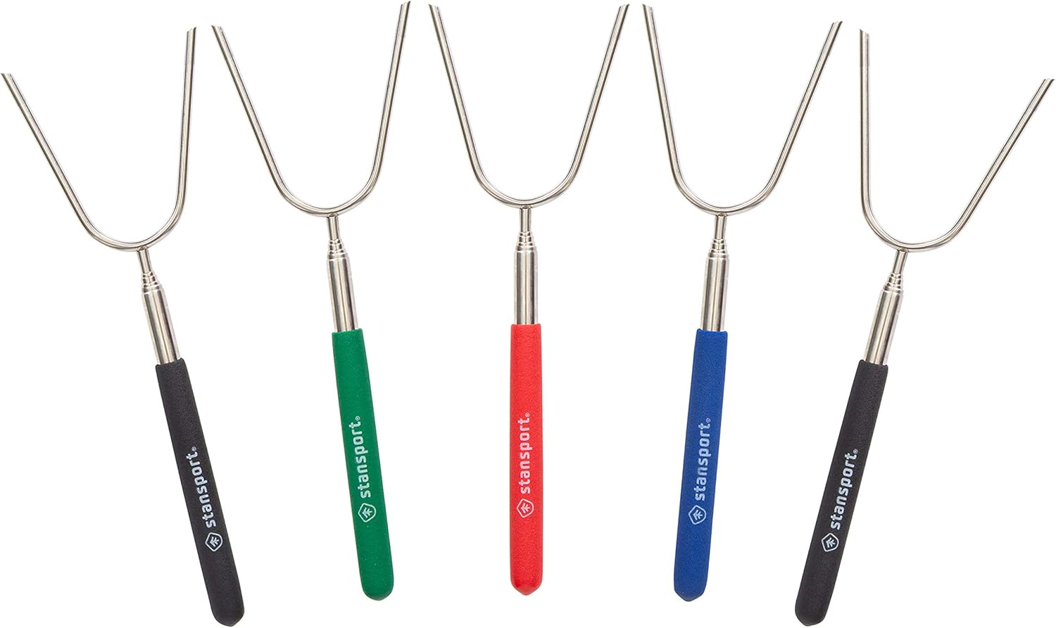 Stansport Stainless Steel Telescoping Forks - 5 Pack